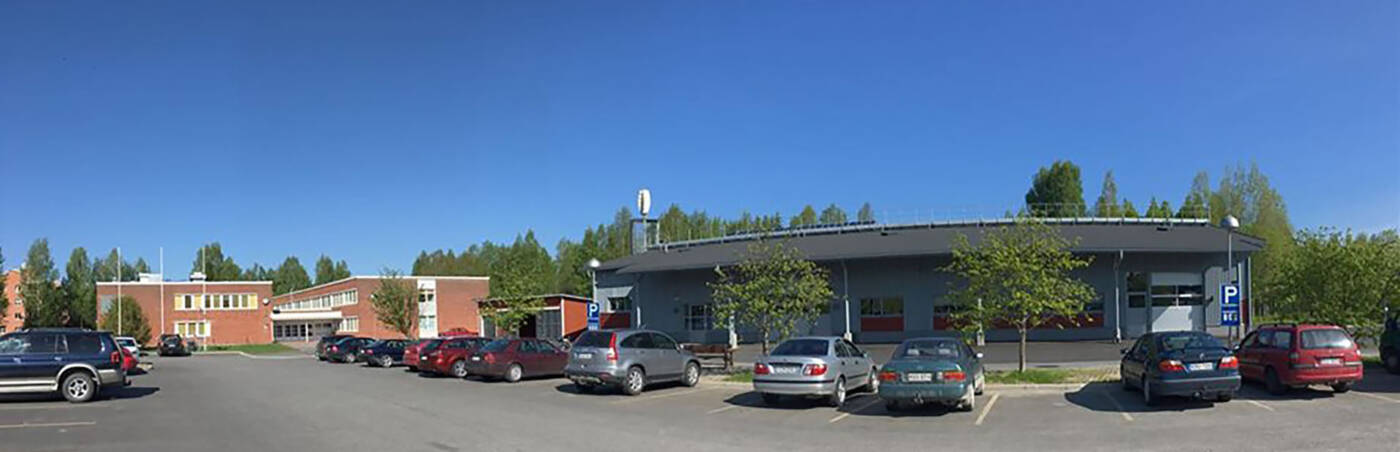 Cars parked at Riveria campus.