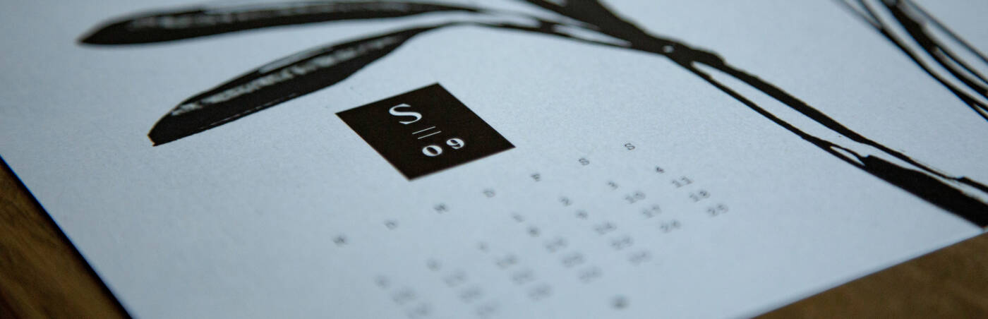 Close-up of a calendar.