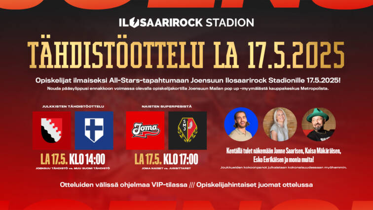 Joensuun Maila All stars -ottelun mainos